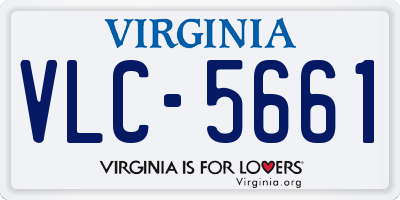 VA license plate VLC5661