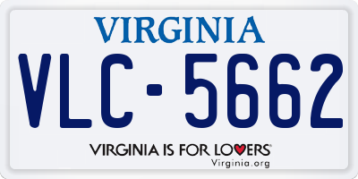 VA license plate VLC5662
