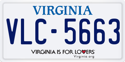 VA license plate VLC5663