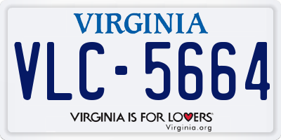 VA license plate VLC5664