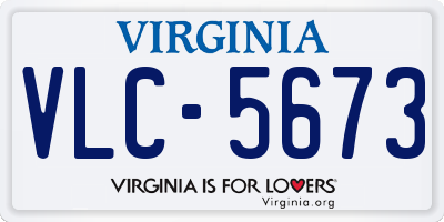 VA license plate VLC5673