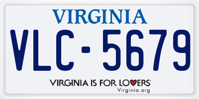 VA license plate VLC5679