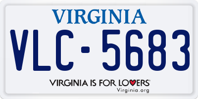 VA license plate VLC5683