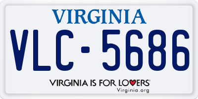VA license plate VLC5686
