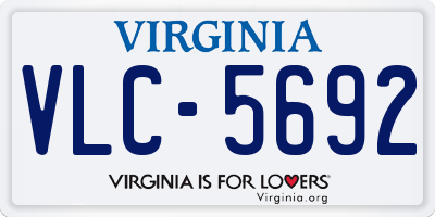 VA license plate VLC5692