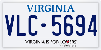 VA license plate VLC5694
