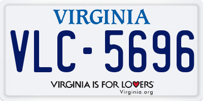 VA license plate VLC5696