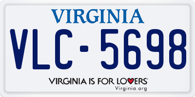 VA license plate VLC5698