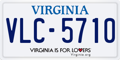 VA license plate VLC5710