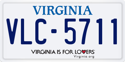 VA license plate VLC5711