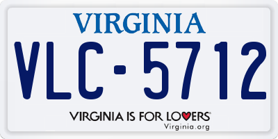 VA license plate VLC5712