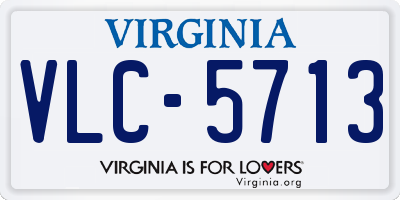 VA license plate VLC5713