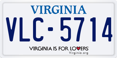 VA license plate VLC5714