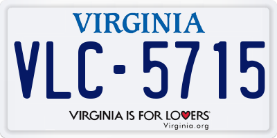 VA license plate VLC5715