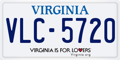 VA license plate VLC5720