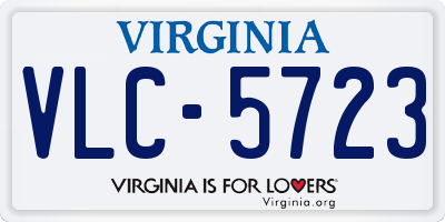 VA license plate VLC5723