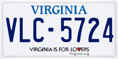 VA license plate VLC5724