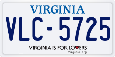 VA license plate VLC5725