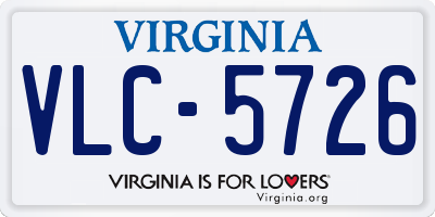 VA license plate VLC5726