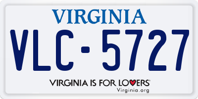 VA license plate VLC5727