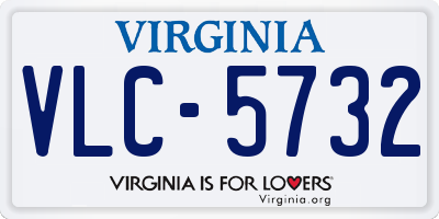 VA license plate VLC5732
