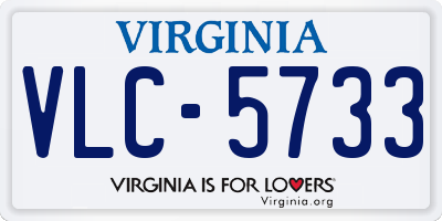 VA license plate VLC5733