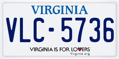 VA license plate VLC5736