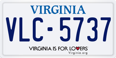 VA license plate VLC5737