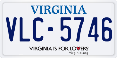 VA license plate VLC5746