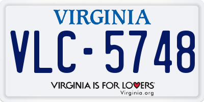 VA license plate VLC5748