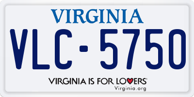 VA license plate VLC5750
