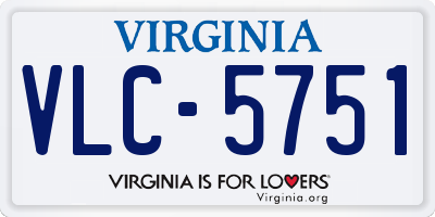 VA license plate VLC5751