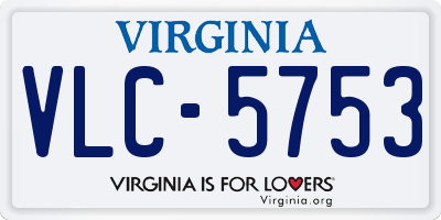 VA license plate VLC5753