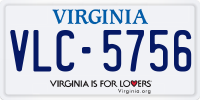 VA license plate VLC5756
