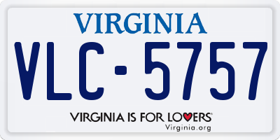 VA license plate VLC5757
