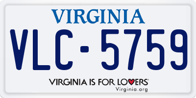 VA license plate VLC5759