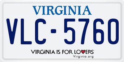 VA license plate VLC5760