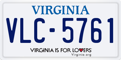 VA license plate VLC5761