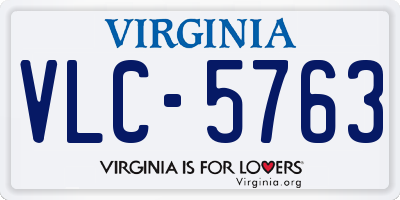 VA license plate VLC5763