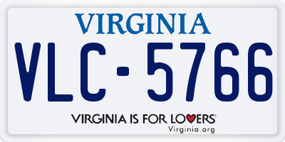 VA license plate VLC5766