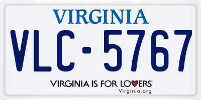 VA license plate VLC5767