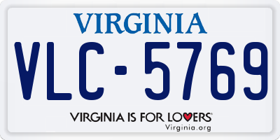 VA license plate VLC5769