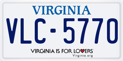 VA license plate VLC5770