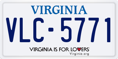 VA license plate VLC5771