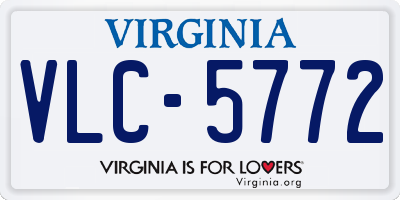 VA license plate VLC5772