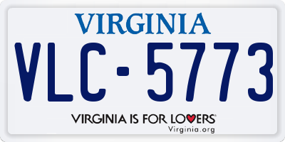VA license plate VLC5773