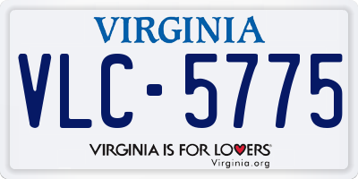 VA license plate VLC5775