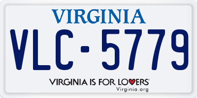 VA license plate VLC5779
