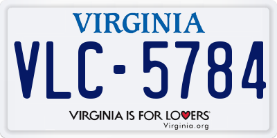 VA license plate VLC5784