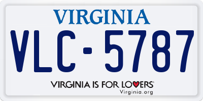 VA license plate VLC5787